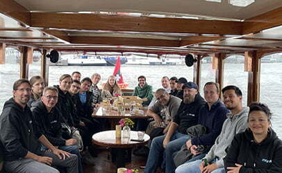 Developers on a boat trip